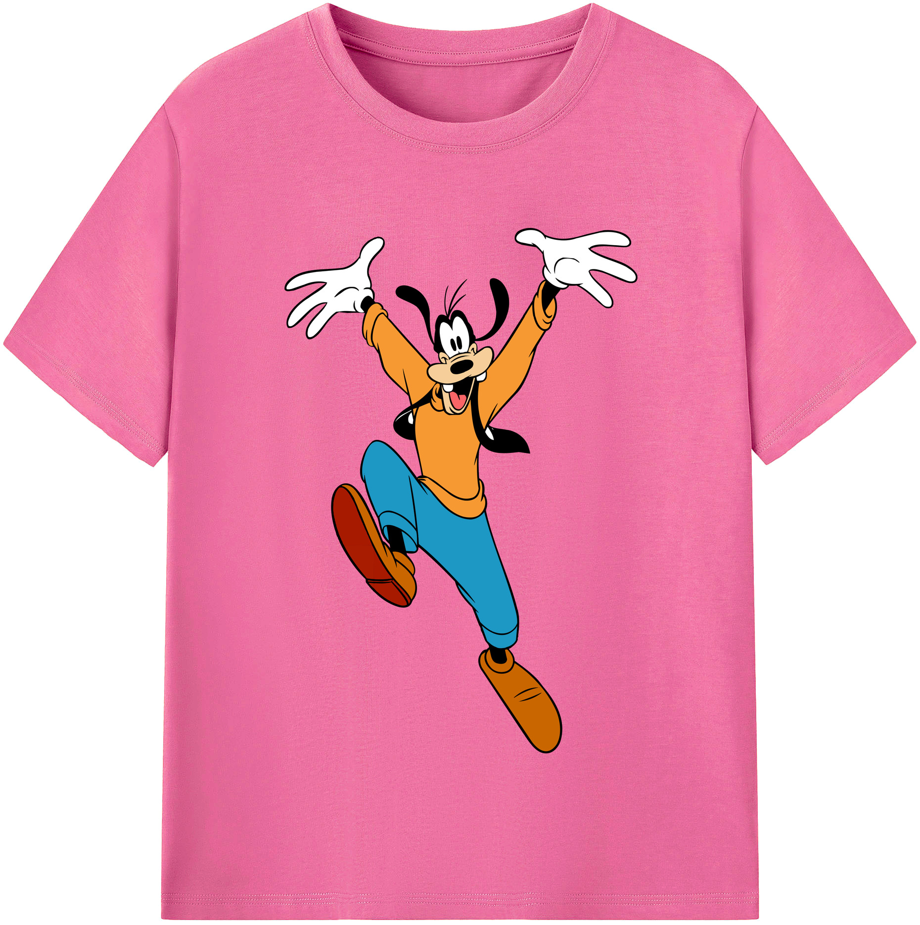 （画像用） ミッキーマウス Mickey Mouse レディースカジュアルプリントTシャツ（綿100％）